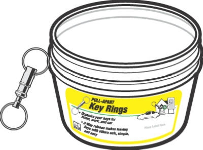 50PC PullApart Key Ring