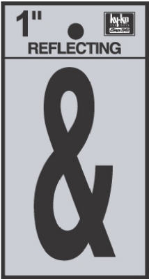 1-Inch Black Reflective Adhesive Vinyl Ampersand/ Symbol Sign