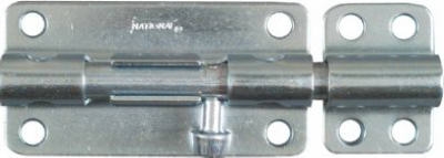 Door Barrel Bolt, Heavy-Duty, Zinc, 4-In.