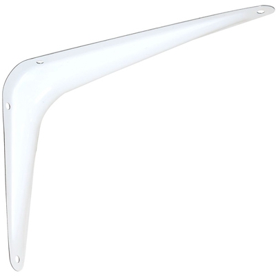 Steel Shelf Bracket, White, 6 x 8-In.