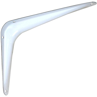 Steel Shelf Bracket, White, 8 x 10-In.