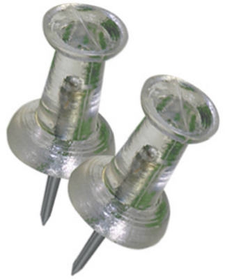16-Pack Clear Push Pin
