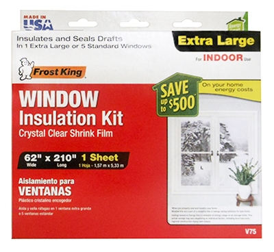 Window Insulation Kit for Extra-Large Window, 62 x 210-In.