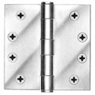 3-Pk., 4.5 x 4.5-In. Ball Bearing Hinges, Light-Duty, Brass
