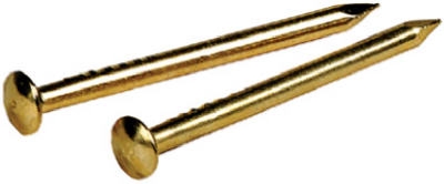 3/4-Inch x 14 Brass-Plated Escutcheon Pins, 1-1/2 oz.