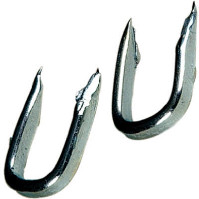 7/16-Inch #9 Galvanized Double-Point Staples, 1-1/2 oz.