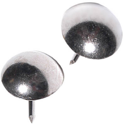 Large Round-Head Nickel Upholstery Nails, 25-Pack