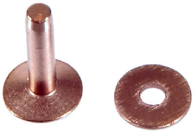 4-oz. #9 x 3/8-3/4 Inch Copper Rivets & Burrs