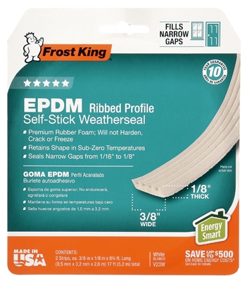 Extreme Rubber Weatherseal Tape, 3/8W x 1/8-In. T x 17-Ft.