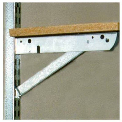 Galvanized Steel Double Shelf Bracket with Fold-Out, 11-In.