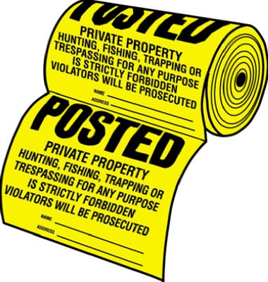  inchPrivate Property inch Sign, Yellow/Black Tyvek, 12 x 12-In., 100-Ct.