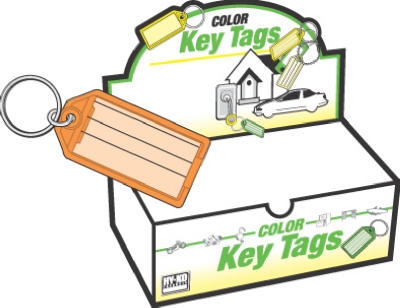 I.D. Key Tag, Split Ring, 100-Pk.