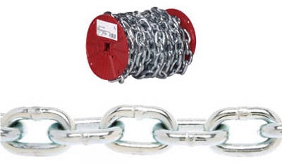 3/8-In. Zinc Proof Coil Chain, Sold In Store by the Foot