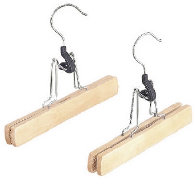2-Pack Natural Wood Slacks Hangers