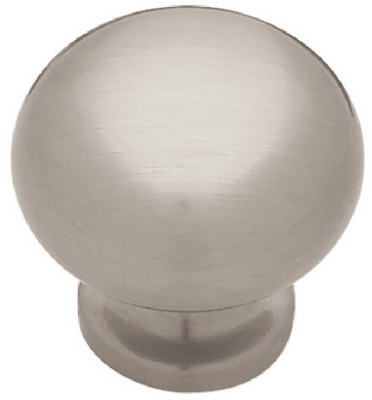 1-1/8-In.  Satin Nickel Round Cabinet Knob