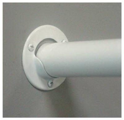 2-Pack White Steel Pole Sockets
