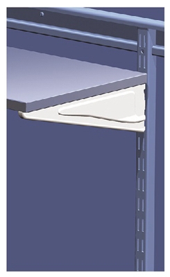 10-Inch White Shelf Track Bracket