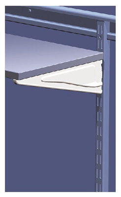 14.5-Inch White Shelf Track Bracket