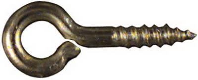 Screw Eye, Small, Brass, 15/32-In., #212, 7-Pk.