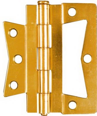 2-Pk., 3.5-In. Brass Non-Mortise Hinges