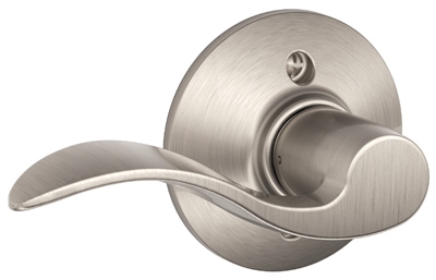 Satin Nickel Accent Left-Hand Dummy Lever Lockset