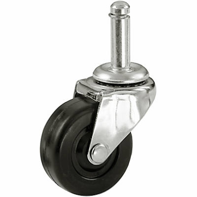 Stem Caster, 2-In. Rubber Wheel