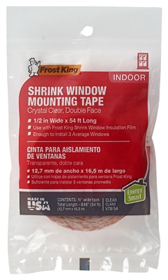 Indoor Insulation Mounting Tape, .5-In. x 54-Ft.