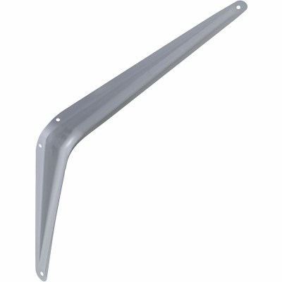 Steel Shelf Bracket, Gray, 10 x 12-In.