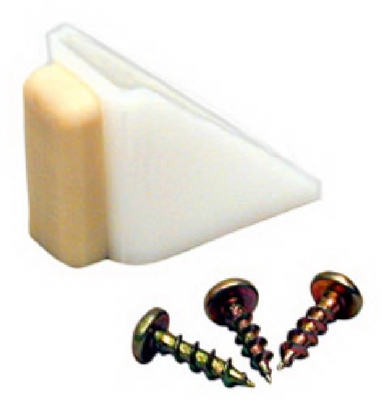Bypass Door Bump Stop, White, 1-In.