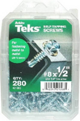 Teks #12 x 2-Inch Self-Tapping Drill Point Screw with Hex Washer Head, 60-Pack