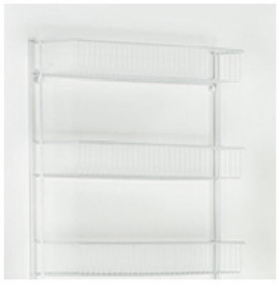 3-Wire-Shelf  Unit, Door Or Wall Rack, White, 18-In.