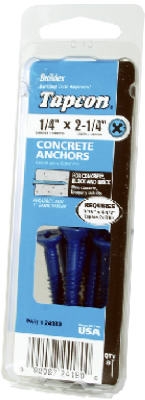 Tapcon 1/4 x 1-3/4-Inch Phillips Flat-Head Concrete Anchors, 8-Pack