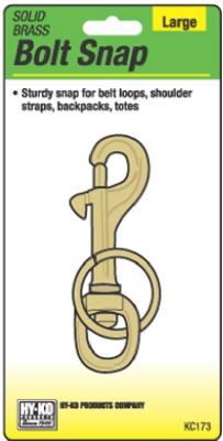 Bolt Snap With Split-Ring Key Chain, Solid Brass