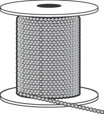 100' #3 ALU Ball Chain