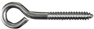 Lag Screw Eye, Stainless Steel, 1/4 x 5-In.