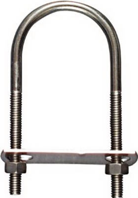 U-Bolt, Stainless Steel, 5/16 x 2 x 4.52-In.