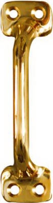 Window Sash Lift, Polished Solid Brass, 4-In.