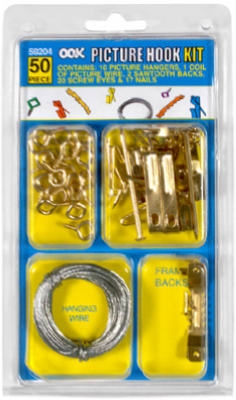 Picture Hanging Kit, Assorted, 50-Pc.