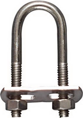U-Bolt, Stainless Steel, 1/4 x 3/4 x 2.5-In.