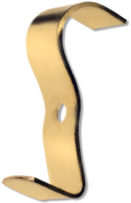 2-Piece Brass Light Duty Wide Molding Hook