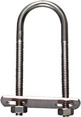 U-Bolt, Stainless Steel, 1/4 x 1-1/8 x 3.5-In.