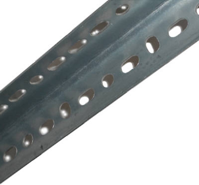 Slotted Steel Angle, 18-Gauge, 1.25 x 1.25 x 72-In.