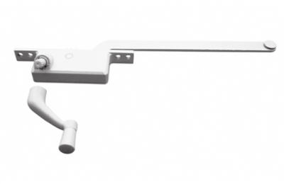 Metal Casement Window Operator, Left-Hand, White