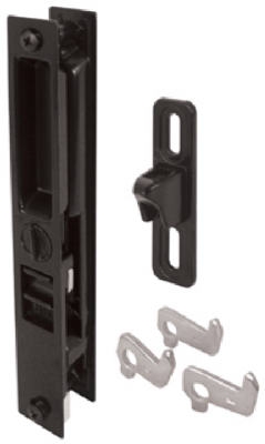 Sliding Glass Door Handle, Keyed, Black