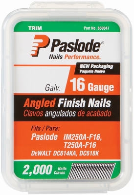 Angled Nail, Galvanized Finish, 16-Gauge, 1.5-In., 2,000-Ct.
