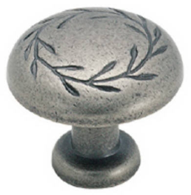 1.25-In. Nickel Leaf Cabinet Knob