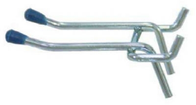 4-In. Pegboard Hook, Double-Arm, 2-Pack