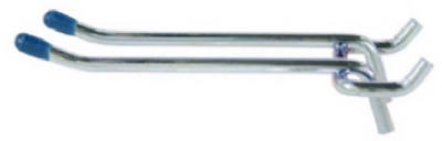 4-In.  Heavy-Duty Pegboard Hook, Double-Prong, 2-Pack