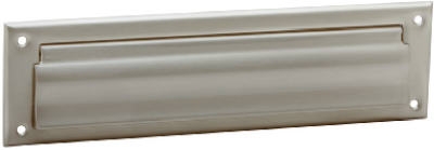 2 x 11-In. Nickel Mail Slot With Magazine Open Back Plate