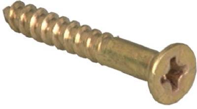 #6 x 1-1/4-Inch Phillips Flat-Head Brass Wood Screws, 100-Pack